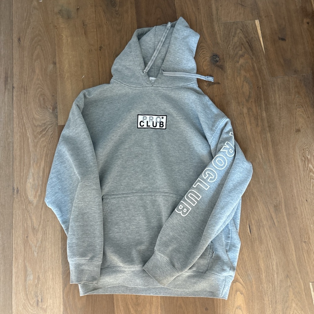 Pro Club Men's Gray Hoodie Sweater